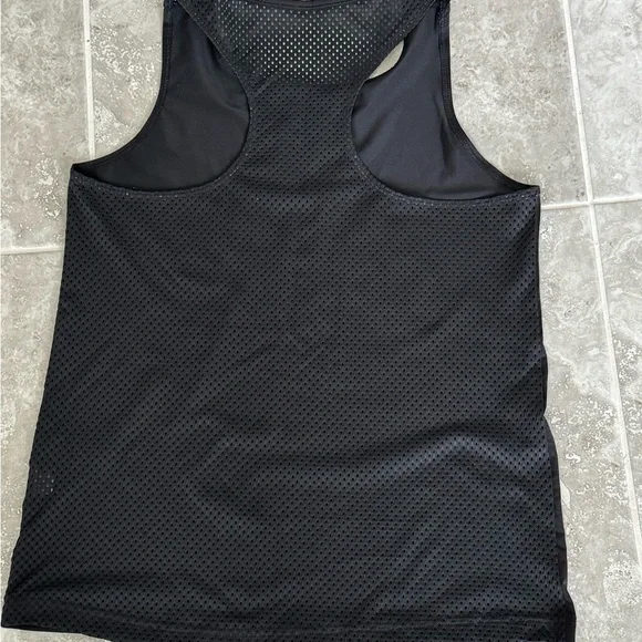 Black Tank Top by Adidas - zebra print back vent - Picture 2 of 5